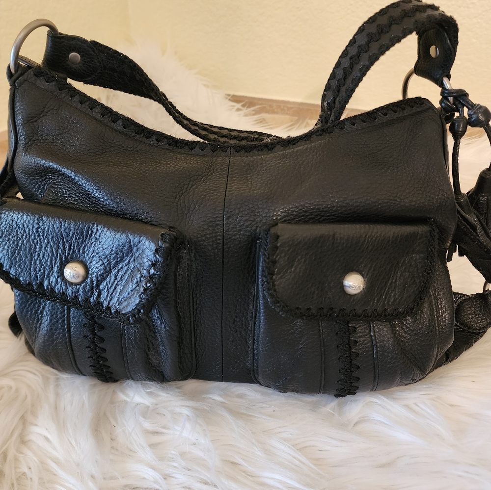 Black Leather "The Sak" Handbag